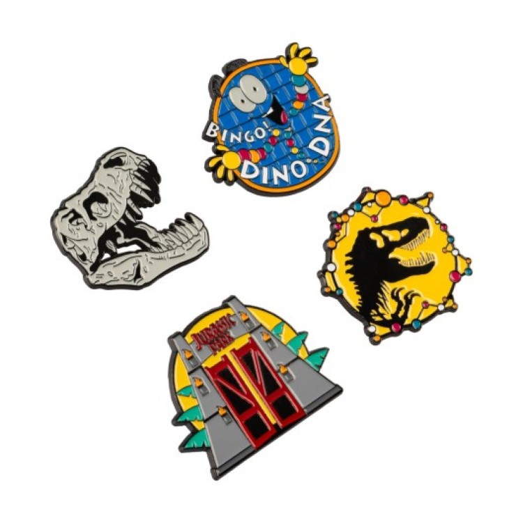Jurassic Park Set Of 4 Pins