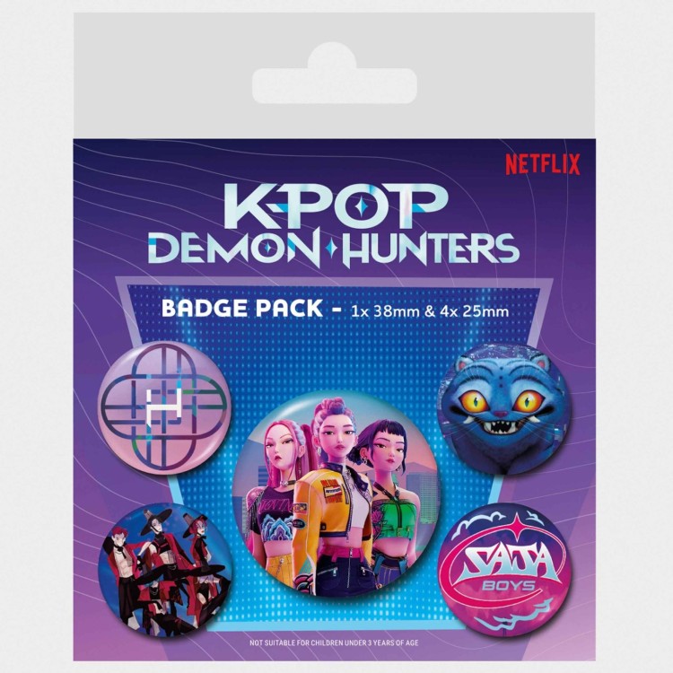 K-Pop Demon Hunters Hunters Pin-Back Buttons 5-Pack