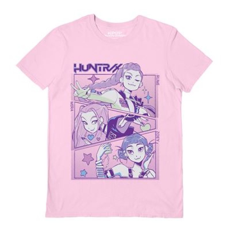 K-Pop Demon Hunters Huntrix Collector Light Pink Unisex Short Sleeve T-shirt M