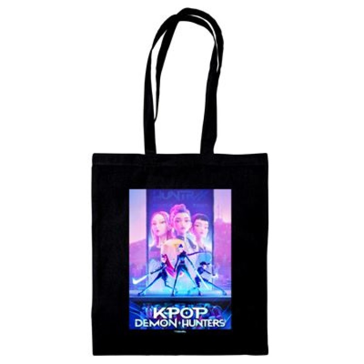 K-Pop Demon Hunters Key Art Collector Black Tote Bag