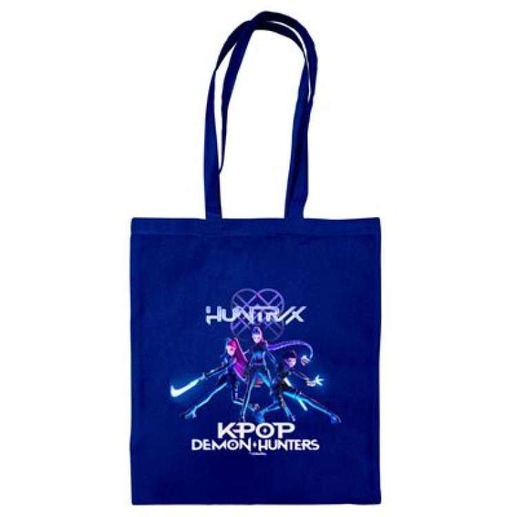 K-Pop Demon Hunters Trio Collector Navy Blue Tote Bag