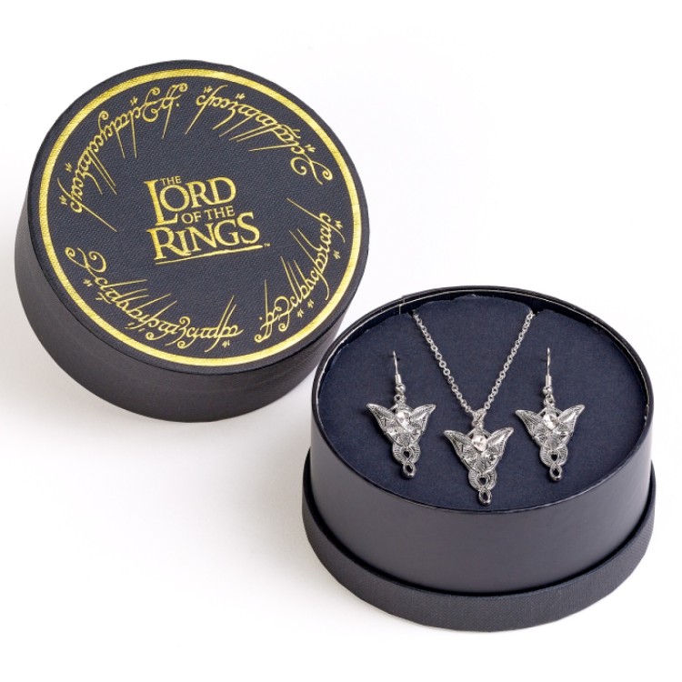Lord Of the Rings The Evenstar Drop Earrings And Necklace Gift Set