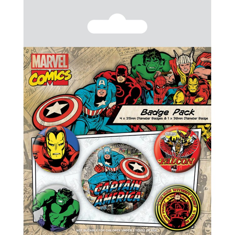 Marvel Comics Captain America Badge Pack