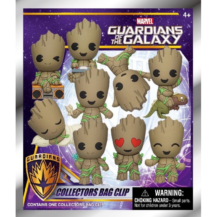 Marvel Groot Series 1 3D Collectable Keychain/Bagclip