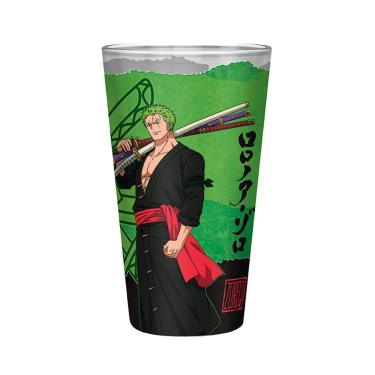 One Piece Large Glass 400ml Zoro
