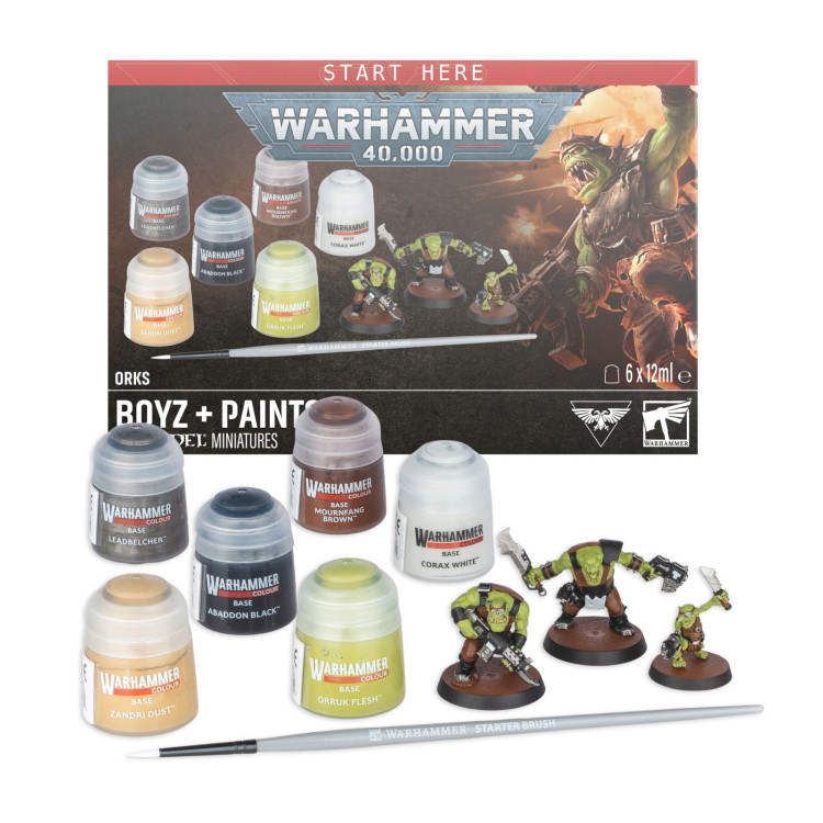 Warhammer 40K Orks Boyz + Paints 