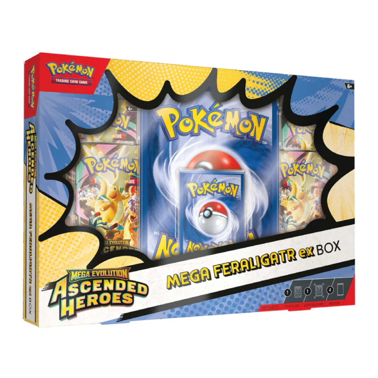 Pokemon Mega Evolution Ascended Heroes Mega Feraligatr Ex Box