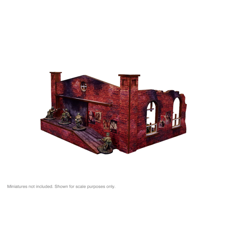 Bolt Action Pre-Painted WW2 Ostfront Stalingrad Factory Back With Ramp