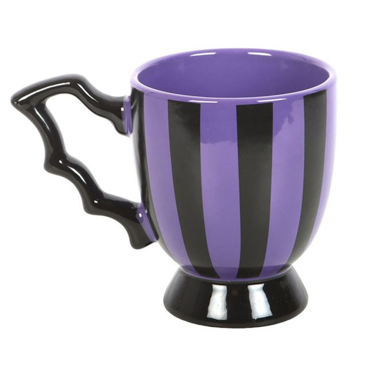 Purple Striped Bat Wing Mug