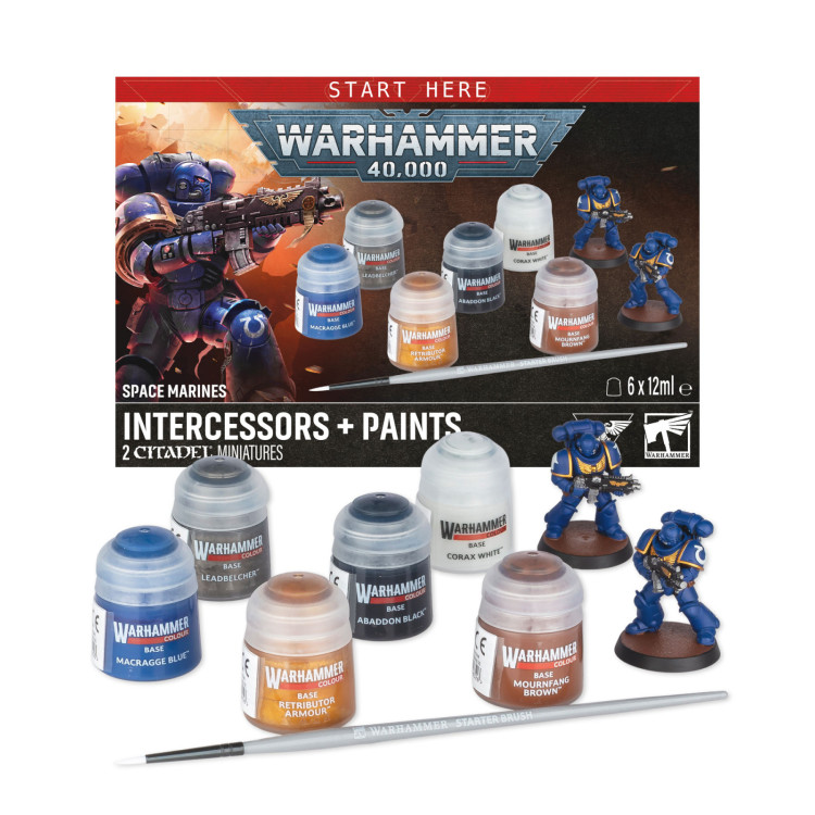 Warhammer 40k Space Marine Intercessors + Paints