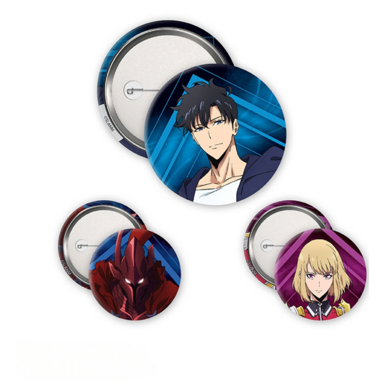 Solo Leveling Igris, Jinwoo & Cha Hae In 3 Badge Pack