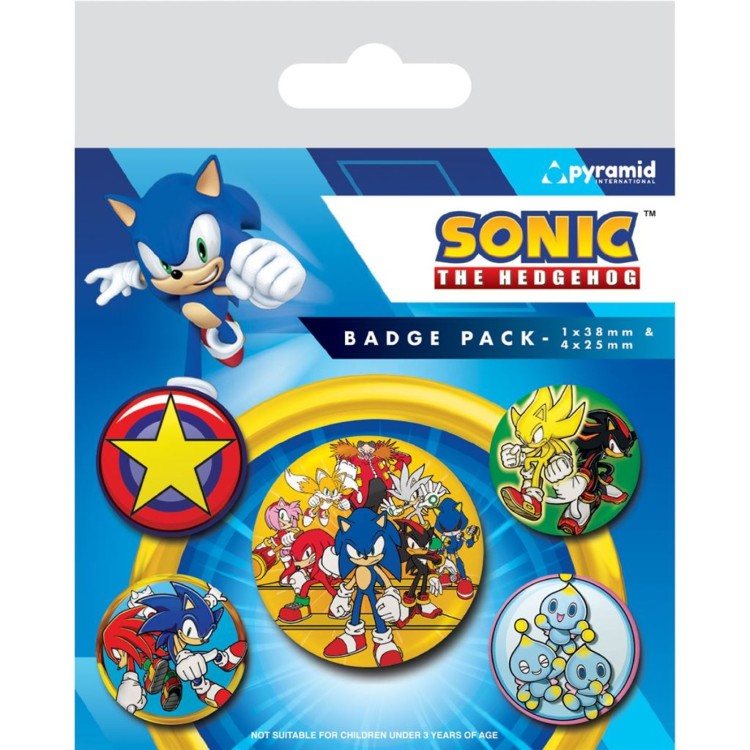 Sonic The Hedgehog Speed Team Badge Pack