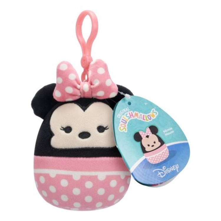 Squishmallows 3.5in Disney Clip On Plush Minnie Mouse