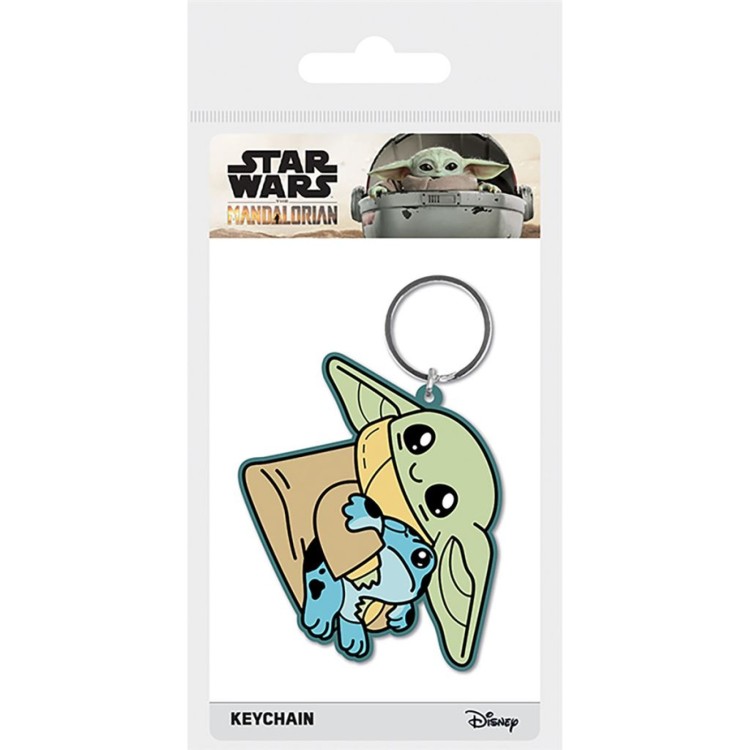 Star Wars The Mandalorian Grogu's Little Friend PVC Keychain
