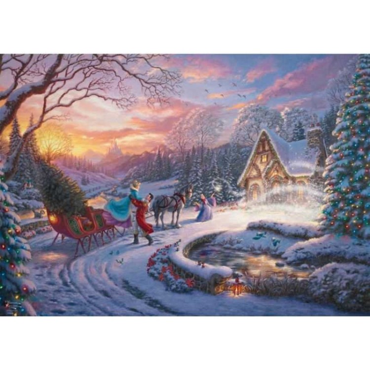 Thomas Kinkade Disney Cinderella Brining Home the Tree 1000 Piece Puzzle