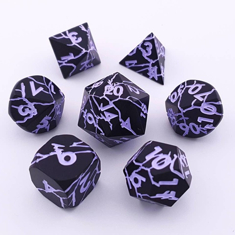 TTD Shadow Arcane Solid Metal Dice 7 Piece Set