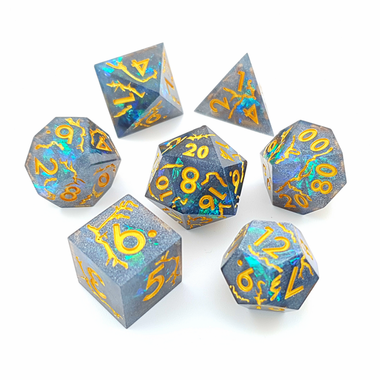 TTD Arcane Majesty Sharp Edged Dice 7 Piece Set