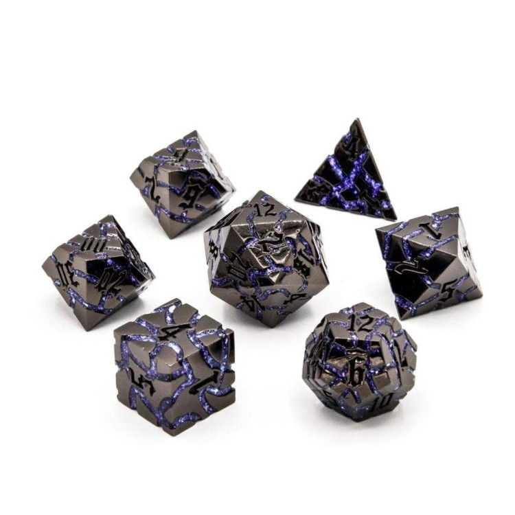 TTD Arcane Steel Solid Metal Dice 7 Piece Set