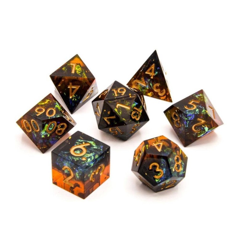 TTD Archers Dream Sharp Edge Resin Dice 7 Piece Set