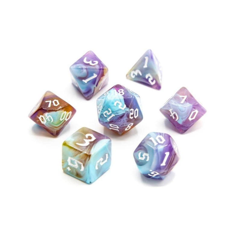 TTD Mystic Earth Acrylic Dice 7 Piece Set