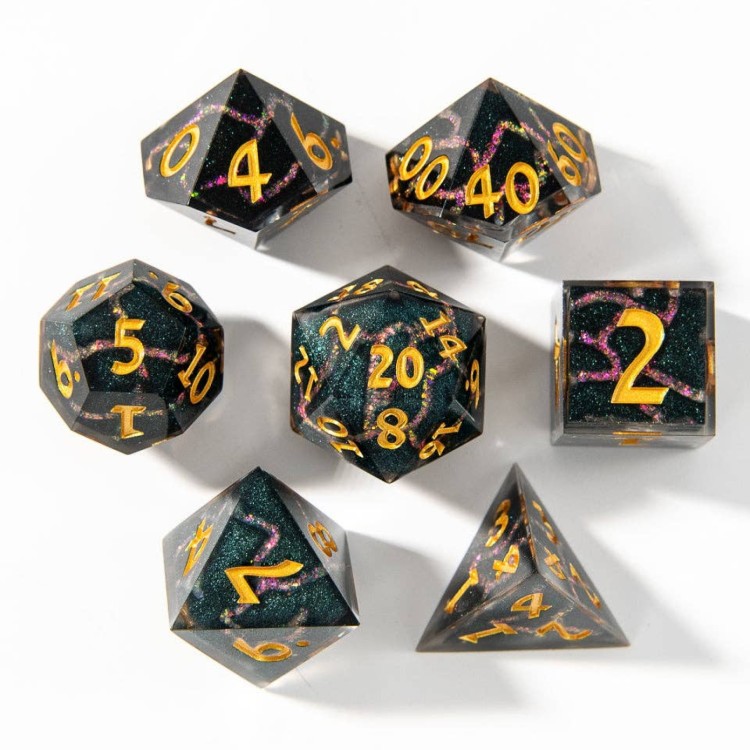 TTD Aurora Spark Art Core Dice 7 Piece Set