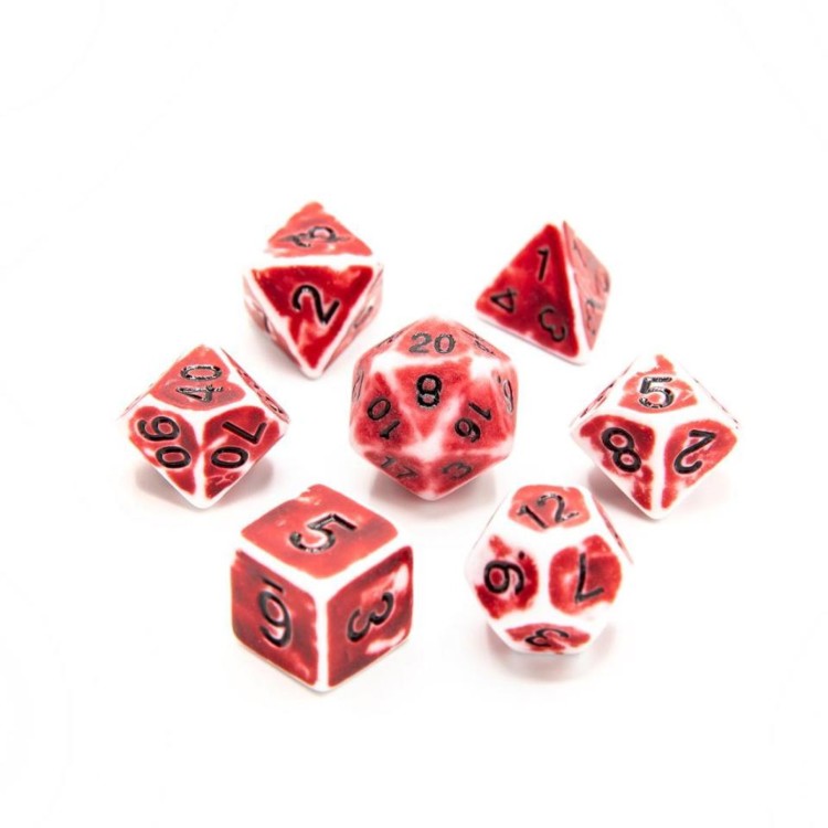 TTD Crimson Relic Acrylic Dice 7 Piece Set
