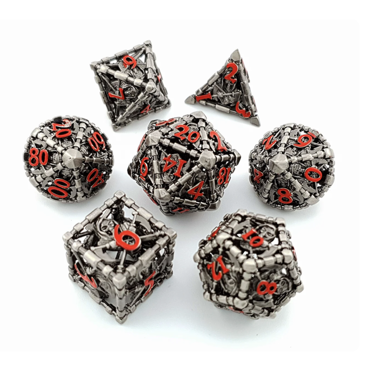 TTD Deaths Whisper Metal Dice 7 Piece Set