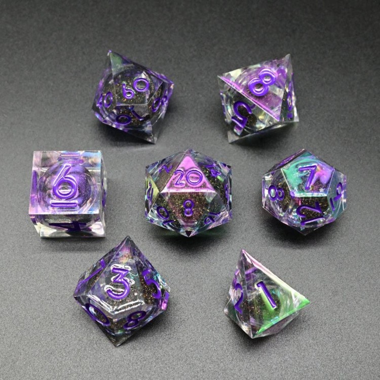 TTD Eldritch Glimmer Liquid Core Dice 7 Piece Set