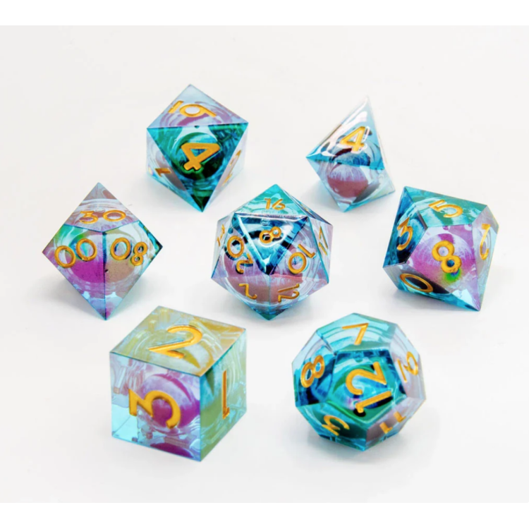 TTD Eye of Arcana Moving Eye Liquid Core Dice 7 Piece Set