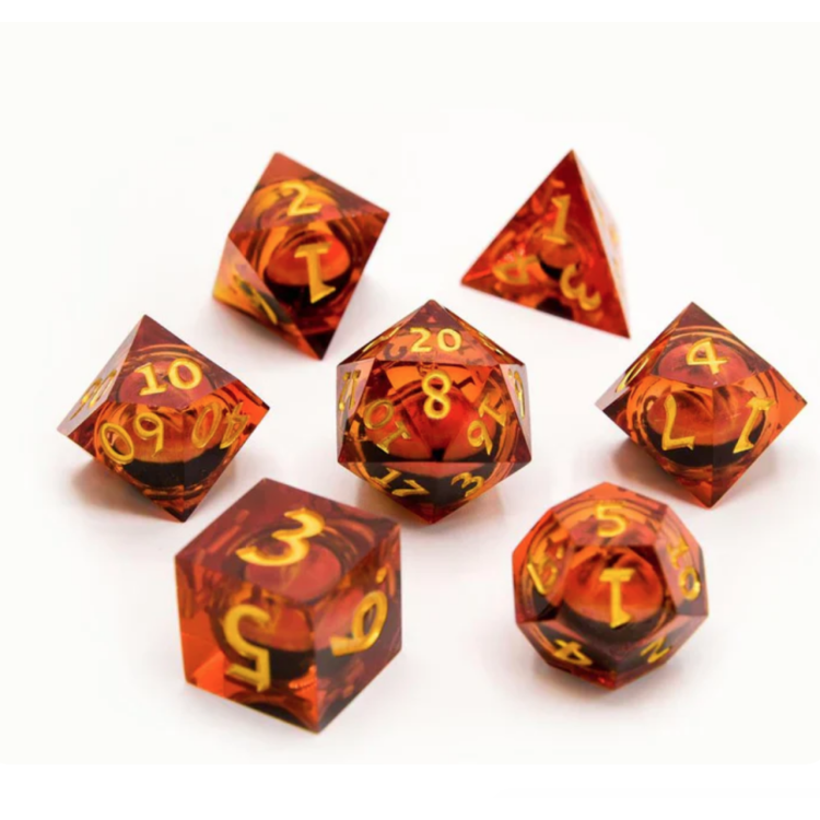 TTD Eye of Power Moving Eye Liquid Core Dice 7 Piece Set