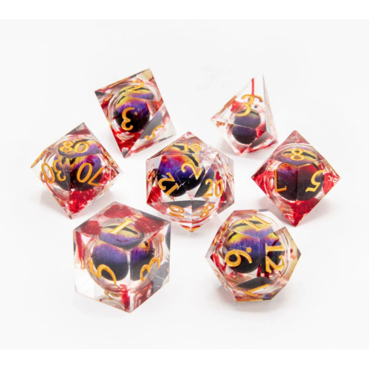 TTD Eye of Terror Moving Eye Liquid Core Dice 7 Piece Set
