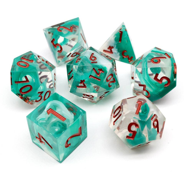 TTD Spectral Coil Sharp Edge Resin Dice 7 Piece Set