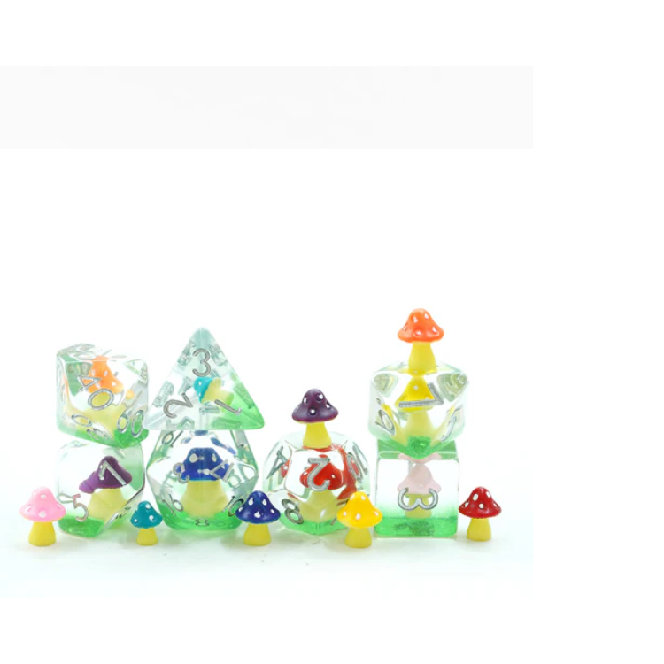 TTD Multi Colour Mushies Inclusion Dice 7 Piece Set