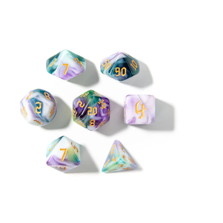 TTD Mystic Tides Acrylic Dice 7 Piece Set