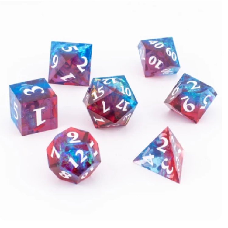 TTD Nebula Voyager Sharp Edged Dice 7 Piece Set