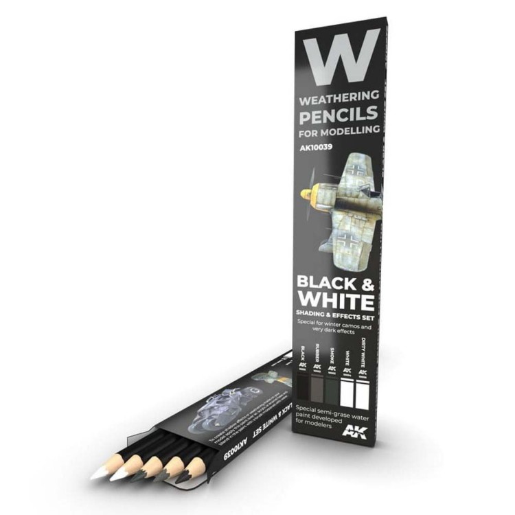 AK Watercolor Pencil Set Black And White