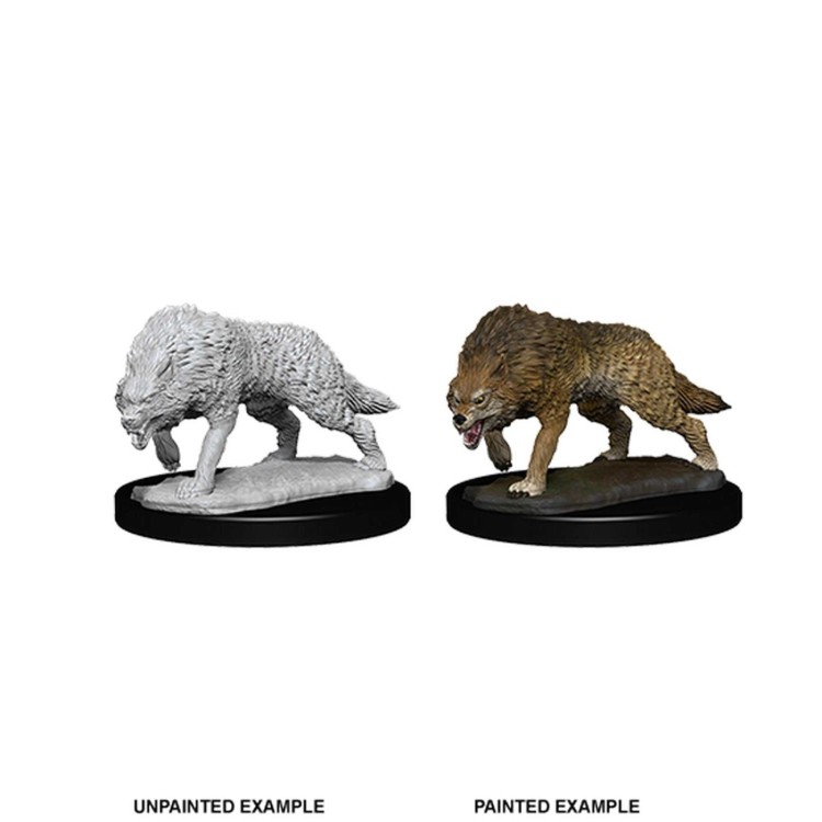 WizKids Pathfinder Battles Deep Cuts Unpainted Timber Wolves