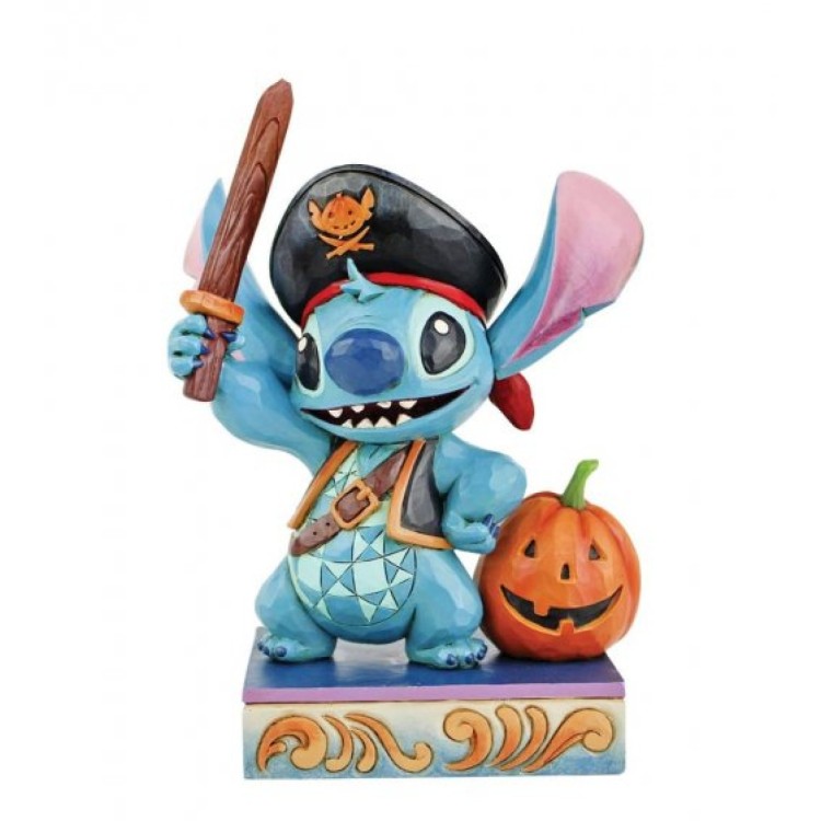 Disney Traditions Lovable Buccaneer Stitch as a Pirate Figurine