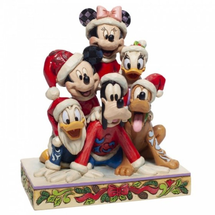 Disney Traditions Piled High with Holiday Cheer Mickey and friends Figiurine